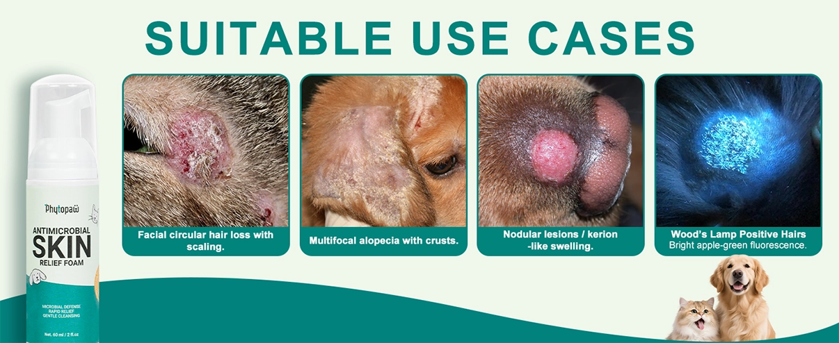 Espuma antimicrobiana para aliviar la piel